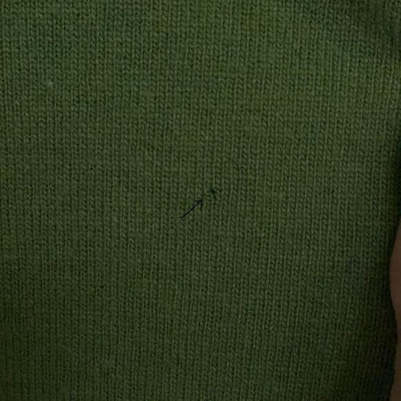 Vintage Benetton green argyle crewneck sweater size L - Picture 7 of 8